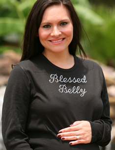 Rhinestone Blessed Belly